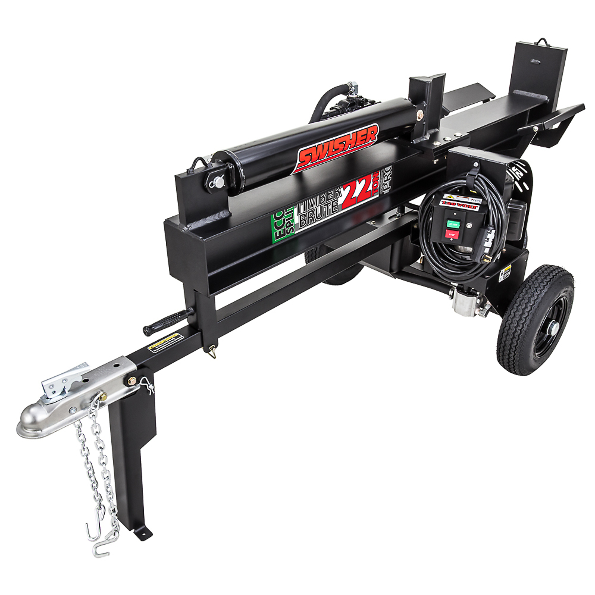 Swisher Electric Log Splitter — 22-Ton, 2 HP, 120V, Horizontal/Vertical, 25in. Opening, 2.5-Gallon Tank, Model# LS22E